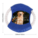 [Up to 4 Colors] Custom Photo Cotton Rope Frisbee Personalized Dog Toy For Dog Puppy Gift For Dog Lover