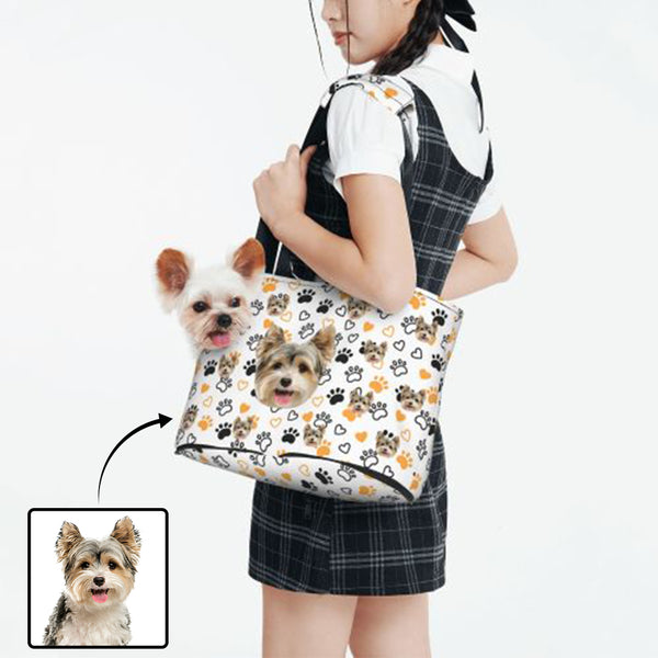 Custom Face Pet Dog Sling Carrier Puppy Pet Slings Tote Bag for Small Dogs Cats