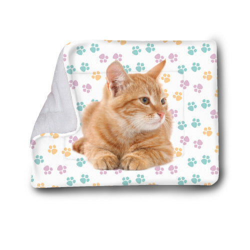 Custom Photo Paws Pet Bed Mat Personalized Pad Pet Bed Mat for Puppy Dog Cat