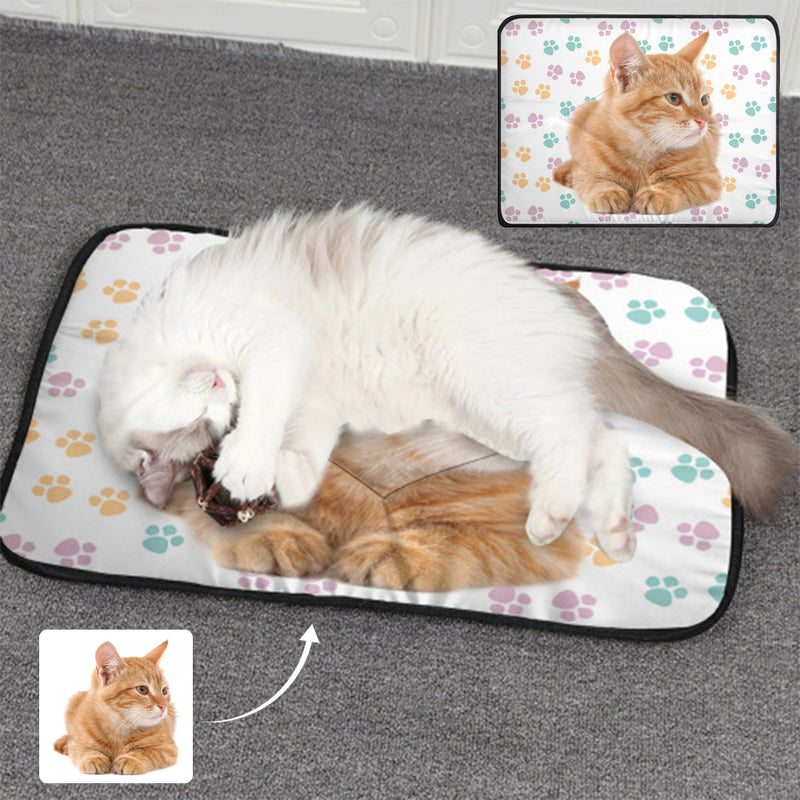 Custom Photo Paws Pet Bed Mat Personalized Pad Pet Bed Mat for Puppy Dog Cat