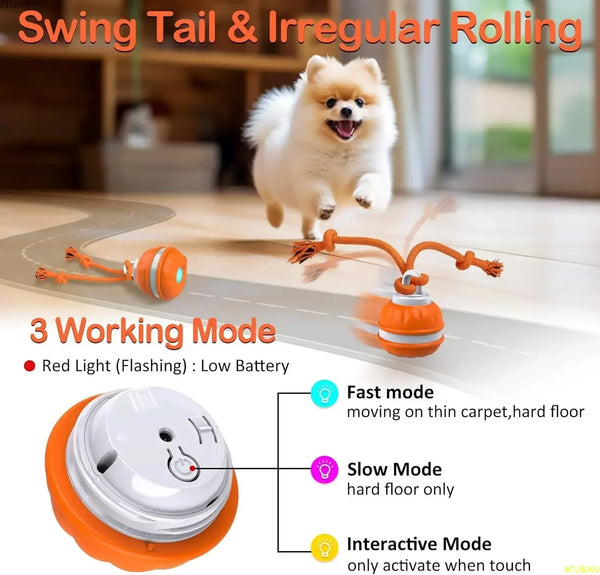 Peppy Pet Ball for Dogs,Dog Interactive Toys Dog Ball,Motion Activate Rolling Ball for Puppy/Small Dogs,Automatic Moving Dog Toy