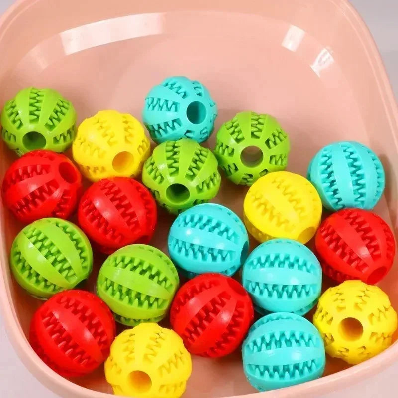 Interactive Rubber Balls for Small Large Dogs Puppy Cat Chewing Toys Pet Tooth Cleaning Indestructible Dog Ball Pet Dog Toy