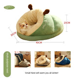 Warm Small Dog Kennel Bed Breathable Dog House Cute Slippers Shaped Dog Bed Cat Sleep Bag Foldable Washable Pet House pet items