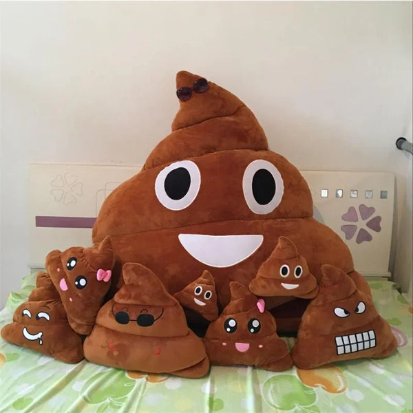 1PC Creative Super Poop Stuffed Plush Toy Funny Cute Face Expression Poop Doll for Children Kids Birthday Christmas Gifts Toy