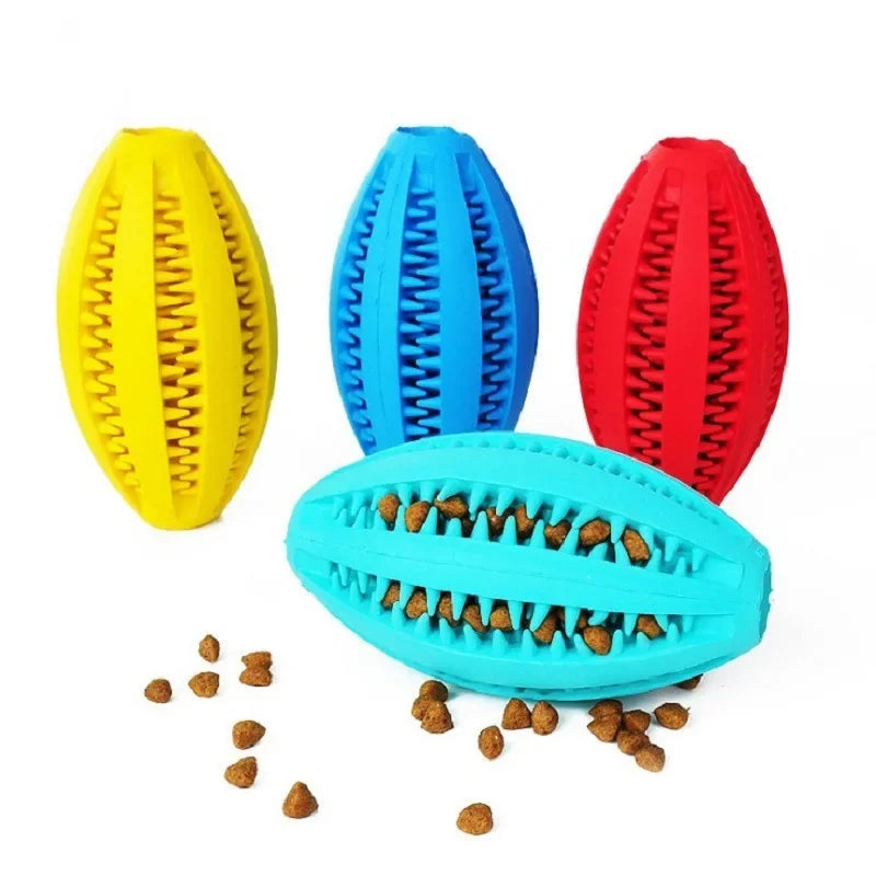 Pet Dog Chew Toys Teeth Cleaning Snack Ball Pet Dog Toy Ball Natural Rubber Super Tough Interactive Bouncy Pet Supplies