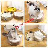 Round Cat Scratcher Pad Sisal Weave Cats Scratching Board 2 in 1 Cat House Grinding Claws Cats Training Toys Furniture Supplies