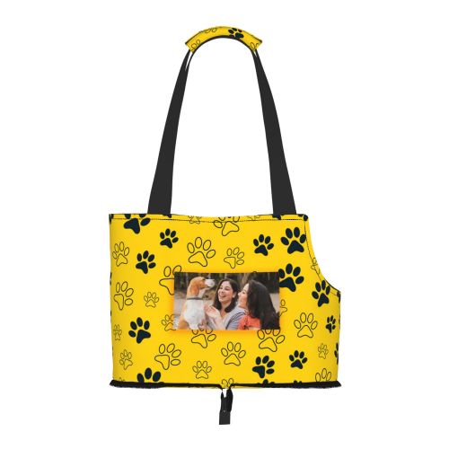 Custom Face Yellow Pet Dog Sling Carrier Puppy Pet Slings Tote Bag for Small Dogs Cats