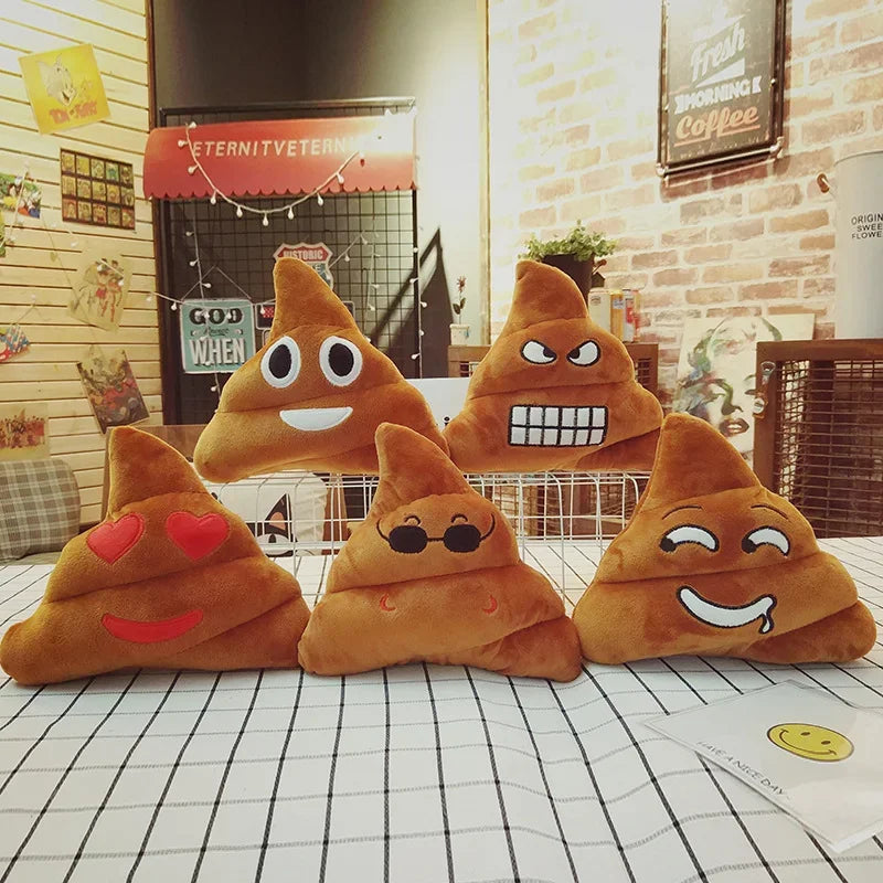 1PC Creative Super Poop Stuffed Plush Toy Funny Cute Face Expression Poop Doll for Children Kids Birthday Christmas Gifts Toy