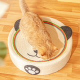 Round Cat Scratcher Pad Sisal Weave Cats Scratching Board 2 in 1 Cat House Grinding Claws Cats Training Toys Furniture Supplies