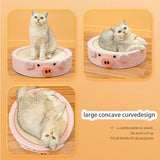 Cat Scratcher 2 In 1 Cat Anti Scratch Bed Cute Shape Cat Scratching Bed Round Cat Scratch Protection Paw Toy Gatos Accesorios