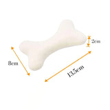 Personalized White Bone Shape Dog Toy Durable Chew Squeaky Plush Puppy Gift Custom Name Interactive Pet Supplies Accessories