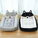 Cute Chai Dog Shaped Dog Beds Soft Pet Sofa Winter Warm Cats Sleeping Mat Plush Cushion Puppy Kitten Sofa Kennel Pet Supplies