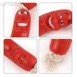 Dog Toys Funny Sausage Shape For Puppy Dog Chew Toys Interactive Training Bite-resistant Grinding Teeth Dogs Pet Supplies 1/3pcs