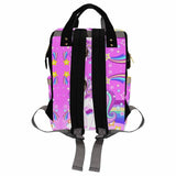 Custom Face Purple Unicorn Diaper Bag Backpack Kid's School Bag