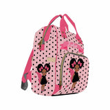 Custom Name Pink Diaper Bag Backpack Kid's School Bag