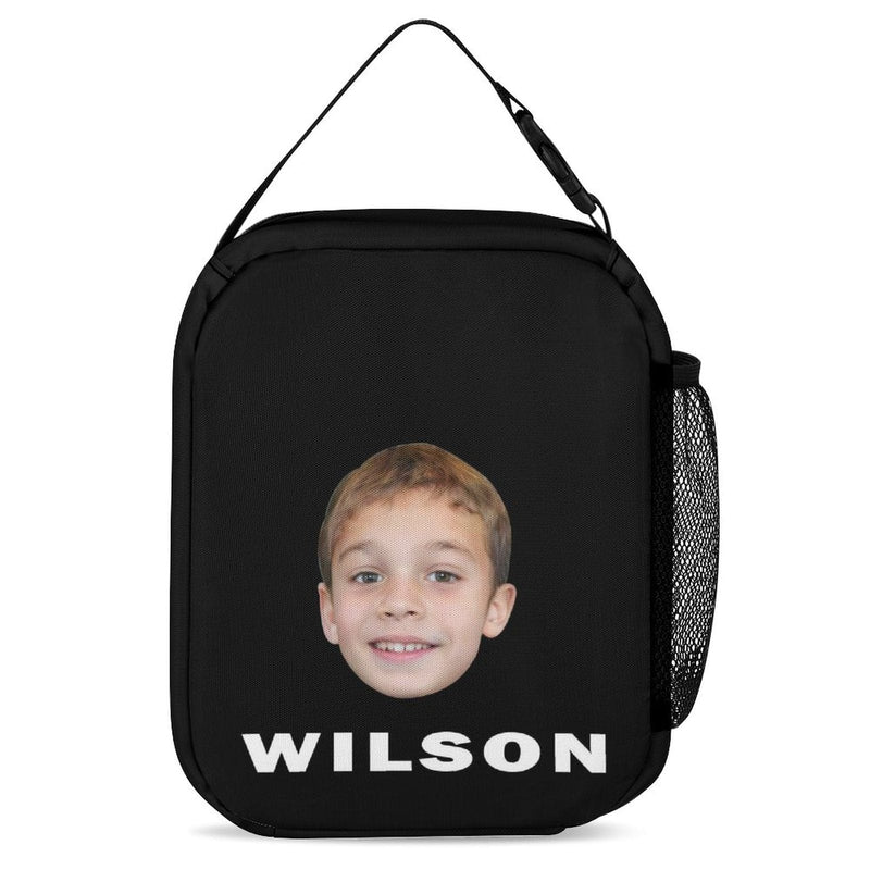 Custom Face&Name 3 in 1 Personalized School Backpack School Lunch Bag Pencil Case