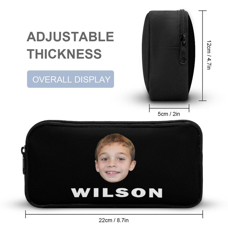 Custom Face&Name 3 in 1 Personalized School Backpack School Lunch Bag Pencil Case