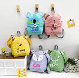 Custom Name Personalized Embroidered Funny Backpack For Kindergarten Student School Bag Cartoon Light Small Bags For Kids