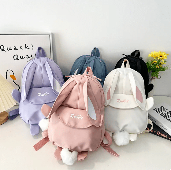 Custom Personalized Embroidered Rabbit Bag with Name Backpack for Kids Birthday Gift Back To School Gifts