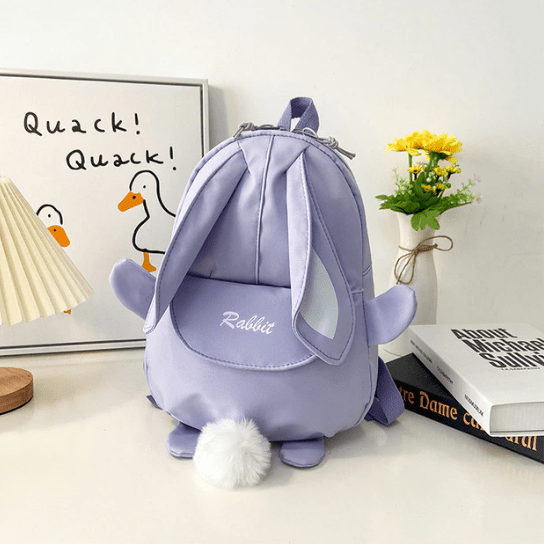 Custom Personalized Embroidered Rabbit Bag with Name Backpack for Kids Birthday Gift Back To School Gifts