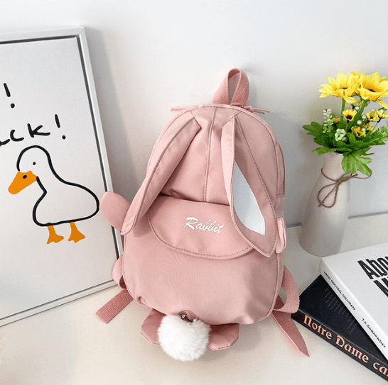 Custom Personalized Embroidered Rabbit Bag with Name Backpack for Kids Birthday Gift Back To School Gifts