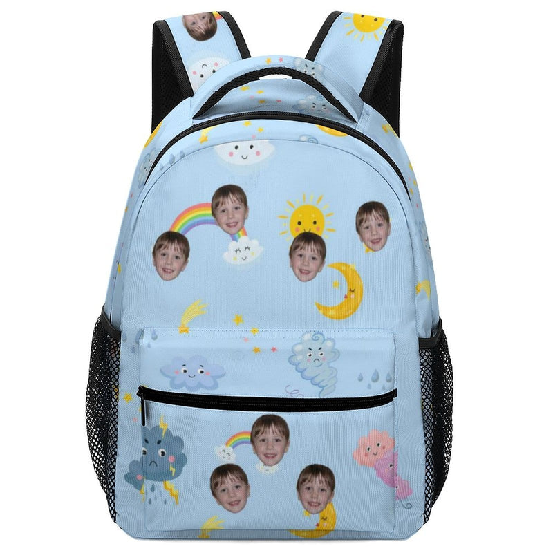 Custom Face Rainbow Sun Moon Children's Backpack