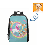 Custom Face Rainbow & Star School Bag