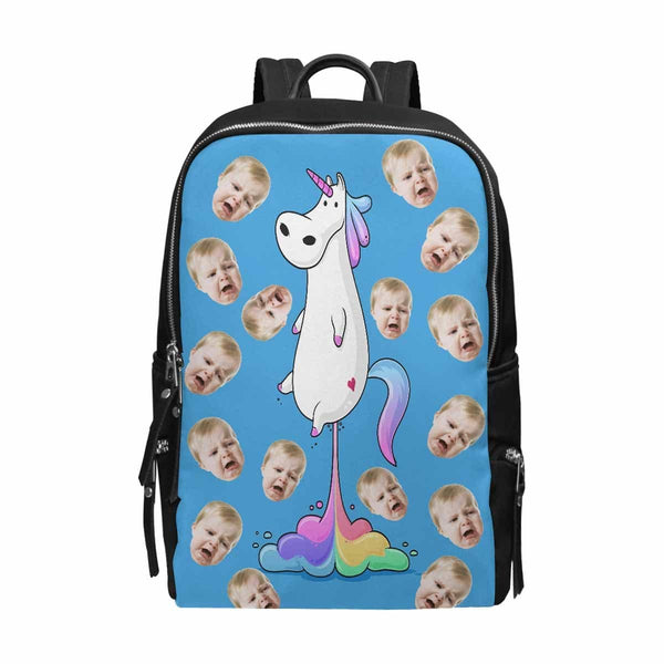 Custom Face Unicorn School Bag