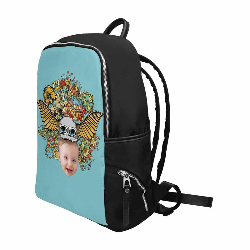 Custom Face Wing Flower School Bag