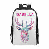 Custom Name Color Moose School Bag