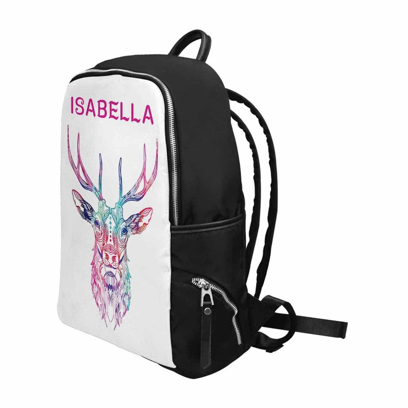 Custom Name Color Moose School Bag