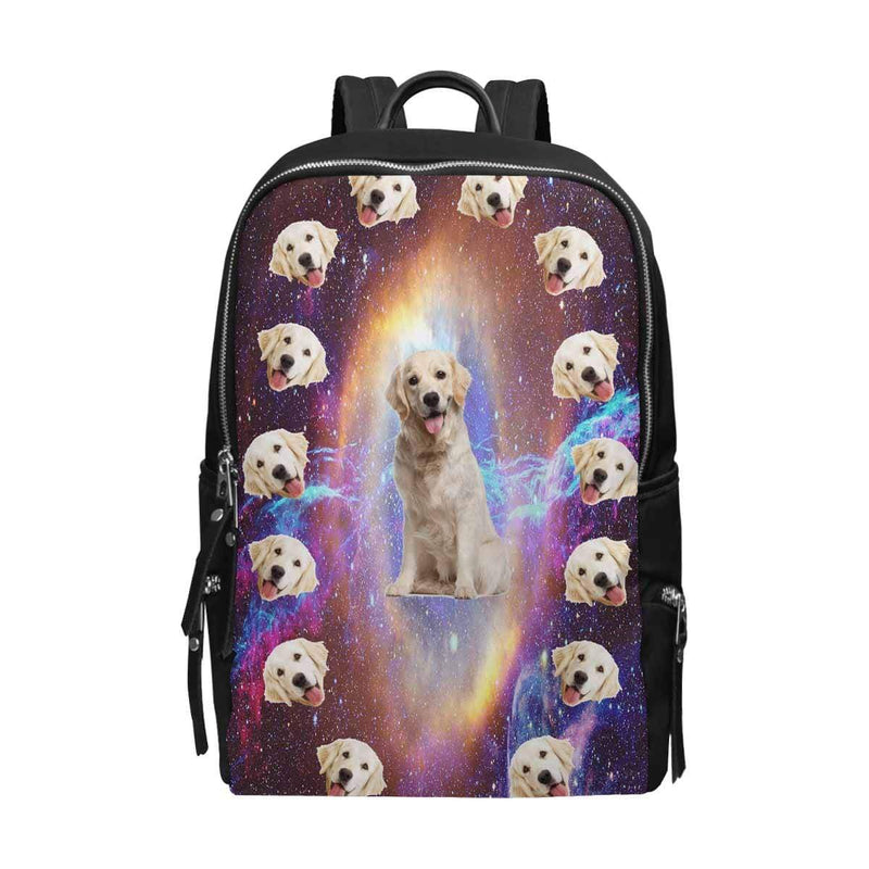 Custom Pet Face Starlight School Bag