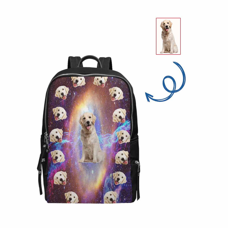 Custom Pet Face Starlight School Bag