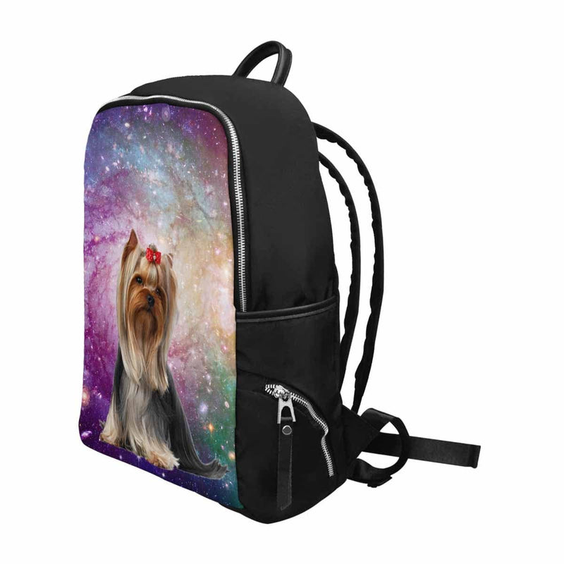 Custom Pet Photo Purple Galaxy School Bag