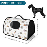 Custom Face Colorful Paws Pet Handbag Personalized Dog Cat Carrier