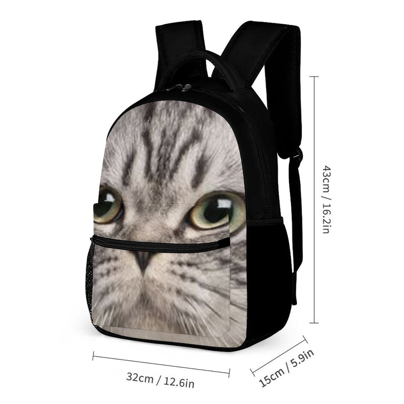 Custom Big Funny Face 3 in 1 Personalized School Backpack School Lunch Bag Pencil Case - YesCustom