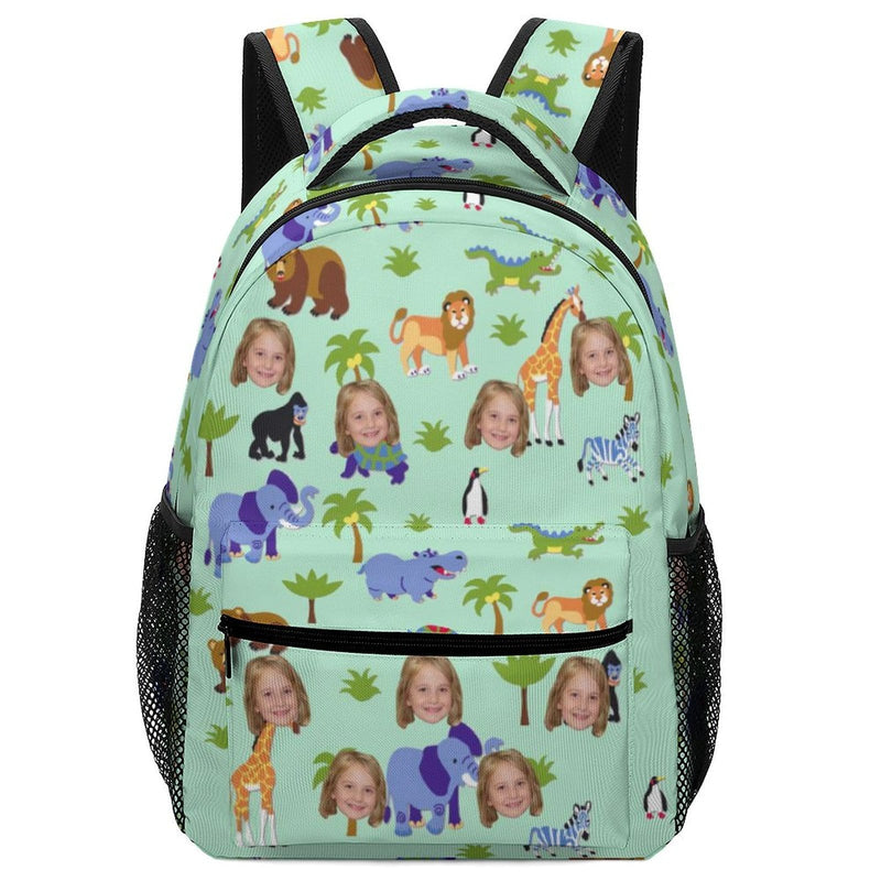 Custom Custom Face Animals Children's Backpack - YesCustom