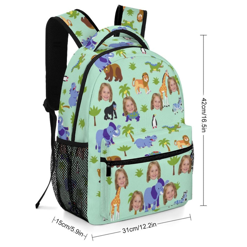 Custom Custom Face Animals Children's Backpack - YesCustom