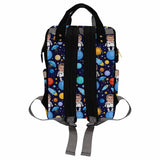 Custom Custom Face Astronaut Blue Black Diaper Bag Backpack Kid's School Bag - YesCustom