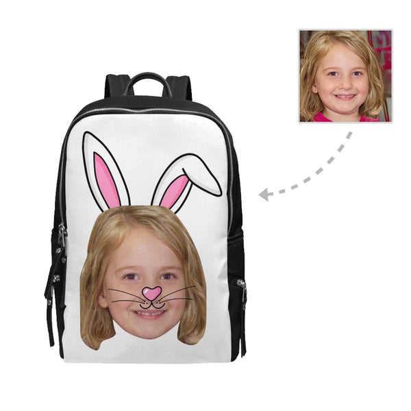 Custom Custom Face Bunny Ear School Bag - YesCustom