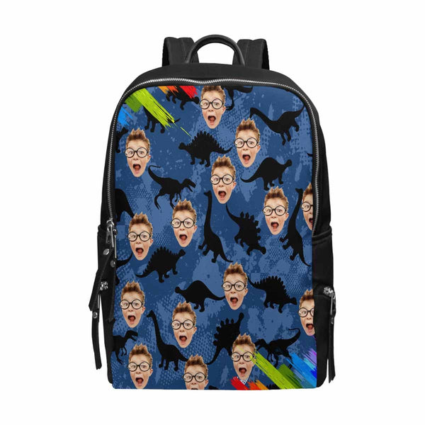 Custom Custom Face Dinosaur School Bag - YesCustom