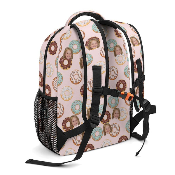 Custom Custom Face Donuts Children's Backpack - YesCustom