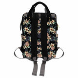 Custom Custom Face Flower Black Diaper Bag Backpack Kid's School Bag - YesCustom