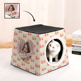 Custom Photo Heart Shape Capsule Pet Waterloo Personalized Pet House For Small Dos Cats