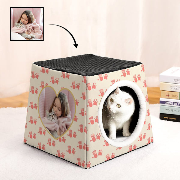 Custom Photo Heart Shape Capsule Pet Waterloo Personalized Pet House For Small Dos Cats