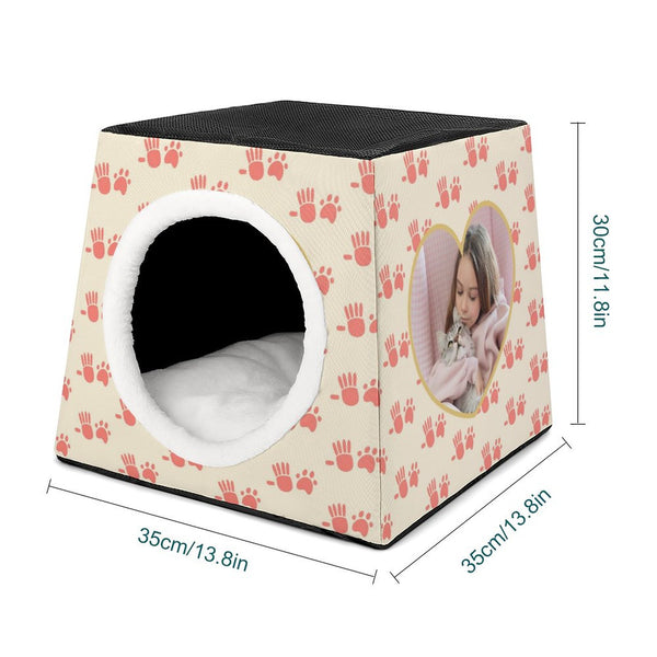 Custom Photo Heart Shape Capsule Pet Waterloo Personalized Pet House For Small Dos Cats