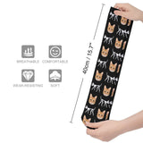 FacePajamas Sublimated Crew Socks-2WH-SDS Custom Cat Face Sublimated Crew Socks Skeleton Socks Personalized Funny Photo Socks Gift for Halloween