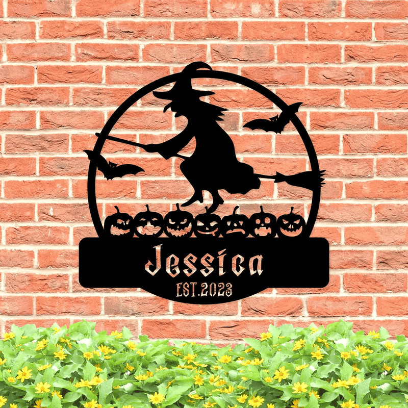 Custom Text Outdoor Garden Courtyard Art Ornaments Iron Halloween Decorations