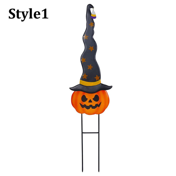 Outdoor Garden Courtyard Art Ornaments Iron Halloween Decoration Pumpkin