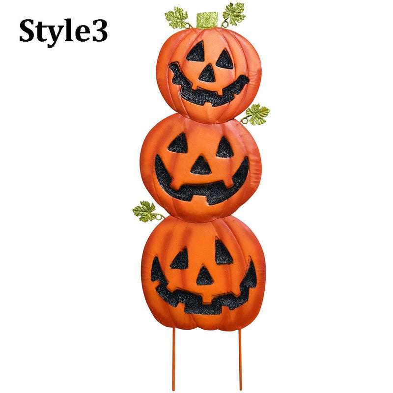 Outdoor Garden Courtyard Art Ornaments Iron Halloween Decoration Pumpkin